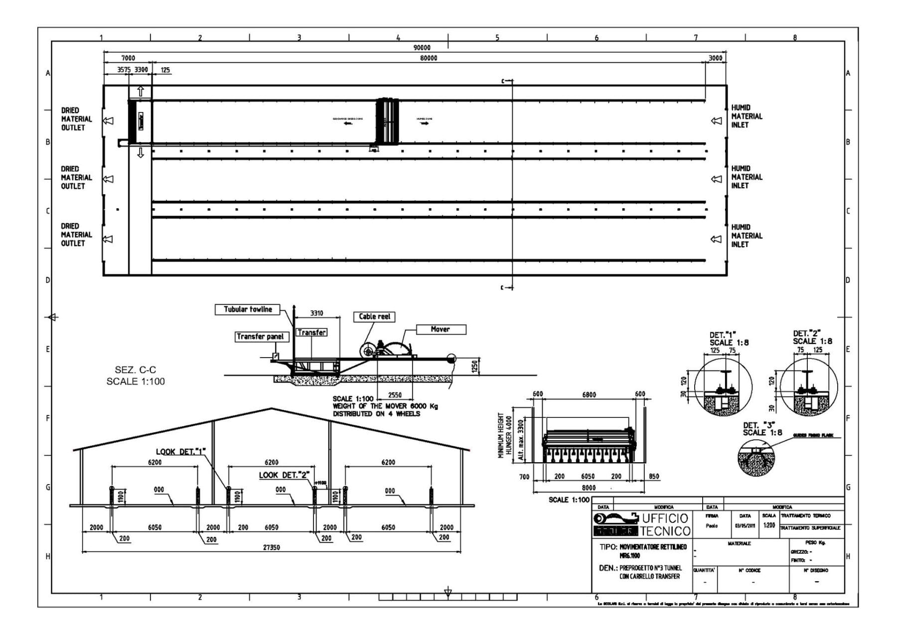 План размещения цеха по производству компоста в туннелях