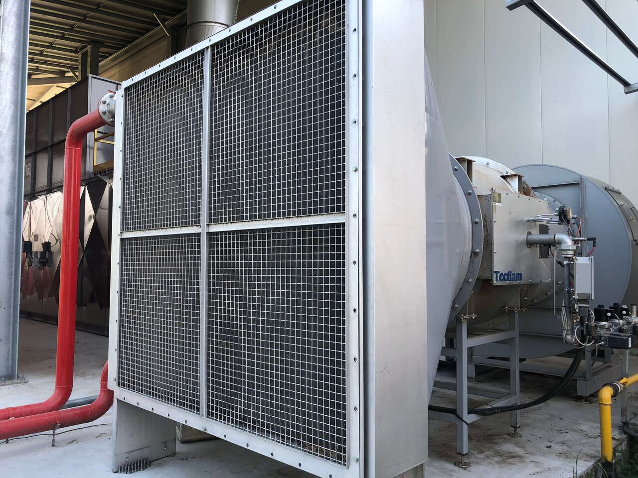 Теплообменник для конвейерной сушилки, горячая вода, пар