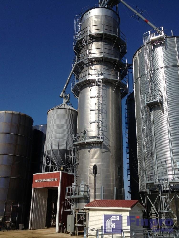 Башенная зерносушилка поперечного потока