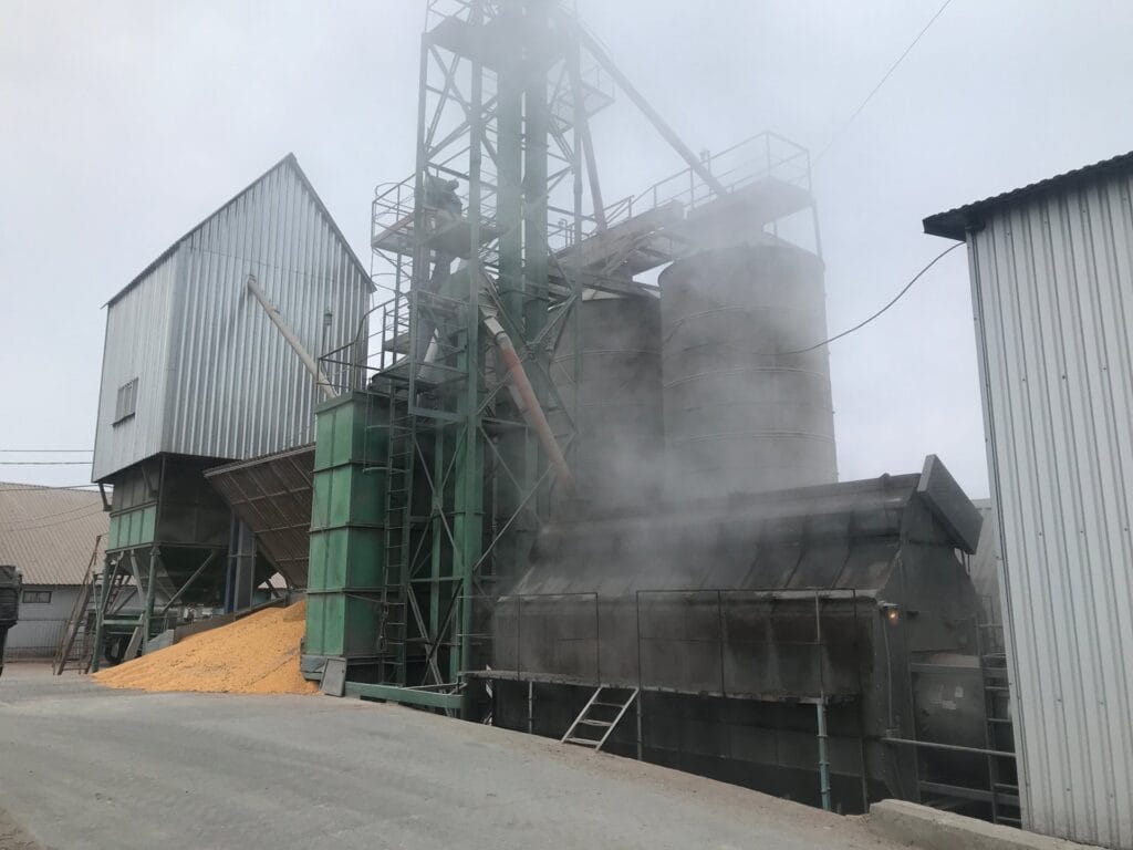 Монтаж зерносушилки поперечного потока