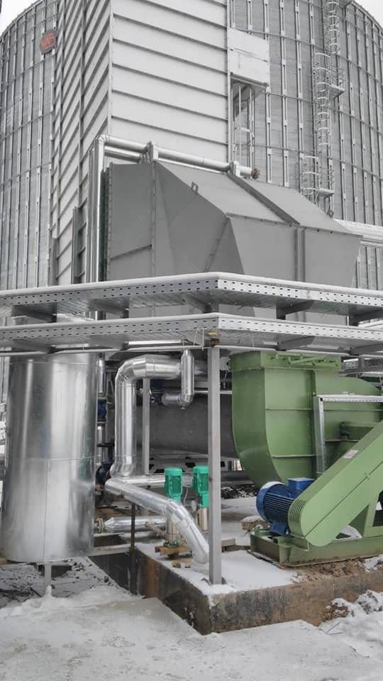 Превод зерносушилки Бонфанти на пар