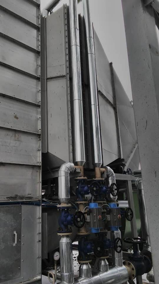 Установка парового теплообменника на зерносушилку Bonfanti