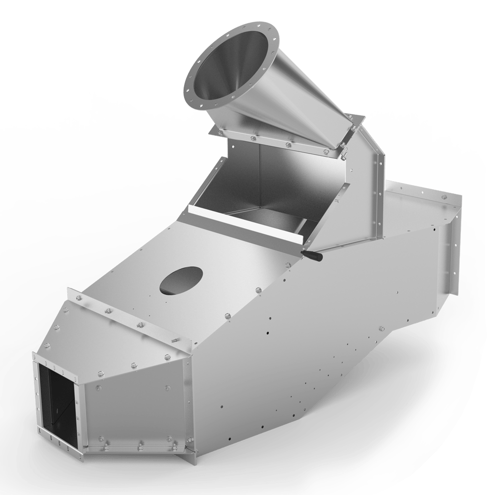 Зерновой проточный аспиратор наклонного типа