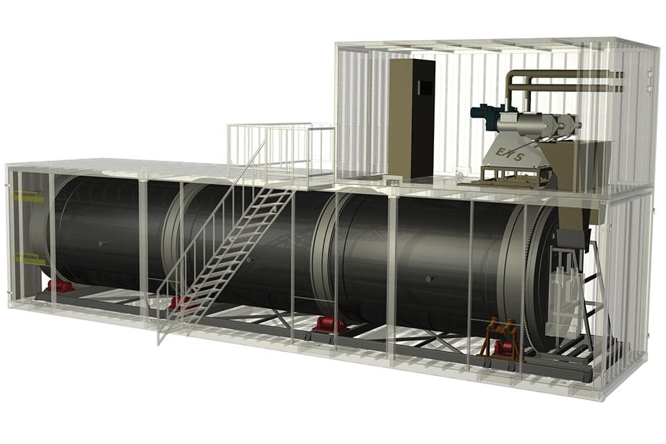 Устройство контейнерной машины для производства компоста