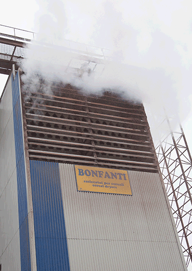 Пыль из зерносушилки Бонфанти после перевода на твердое топливо (пеллету)