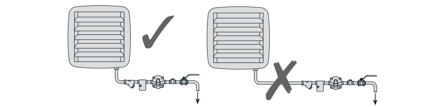 Длина дренажного трубопровода от теплообменника зерносушилки