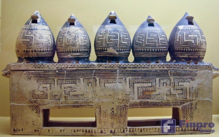 Древние вазы, передающие форму древнего силоса в Греции