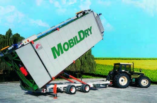 Полностью собранная мобильная шахтная зерносушилка