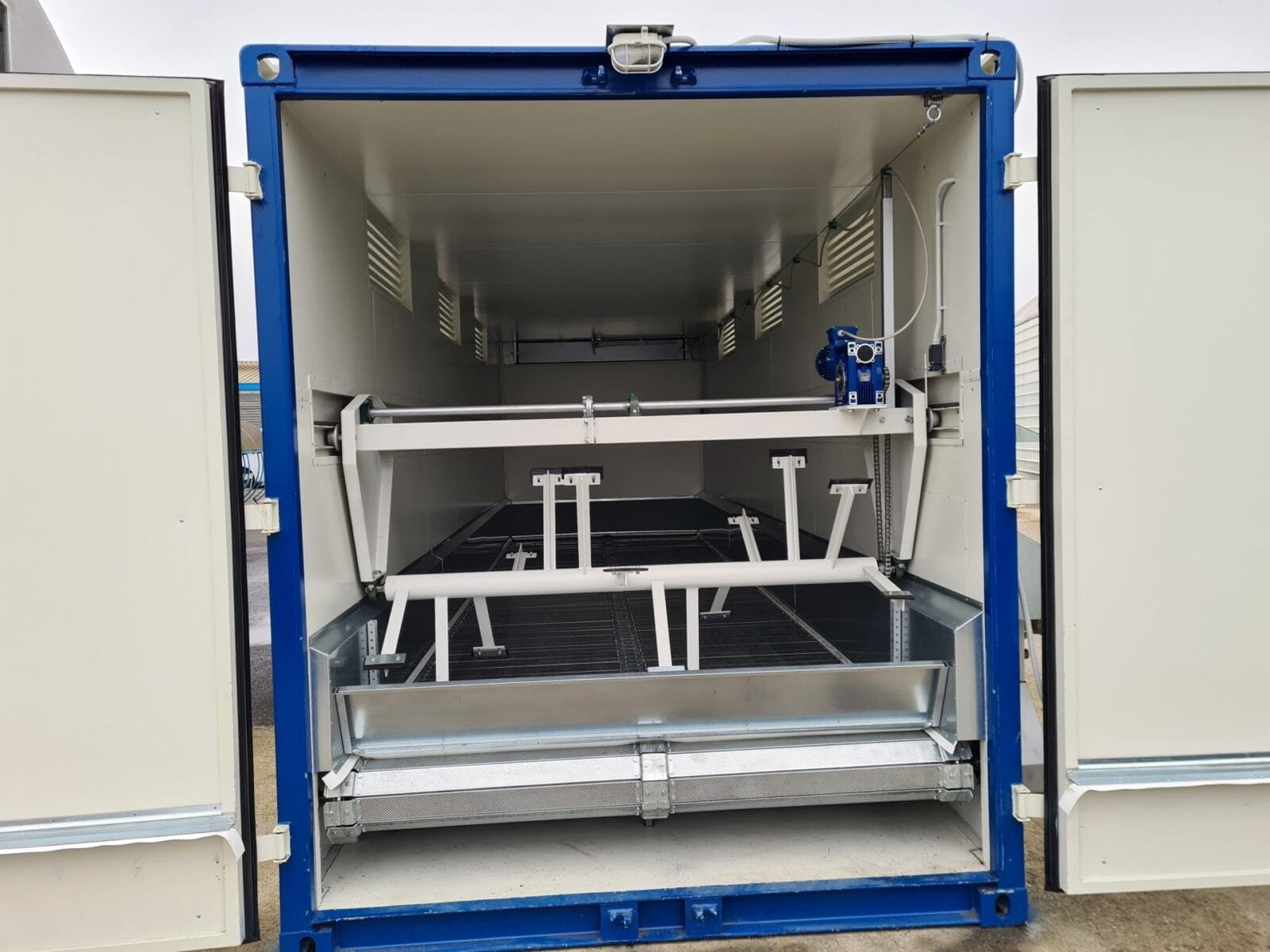 Контейнерная сушилка с ворошителем-перемешивателем