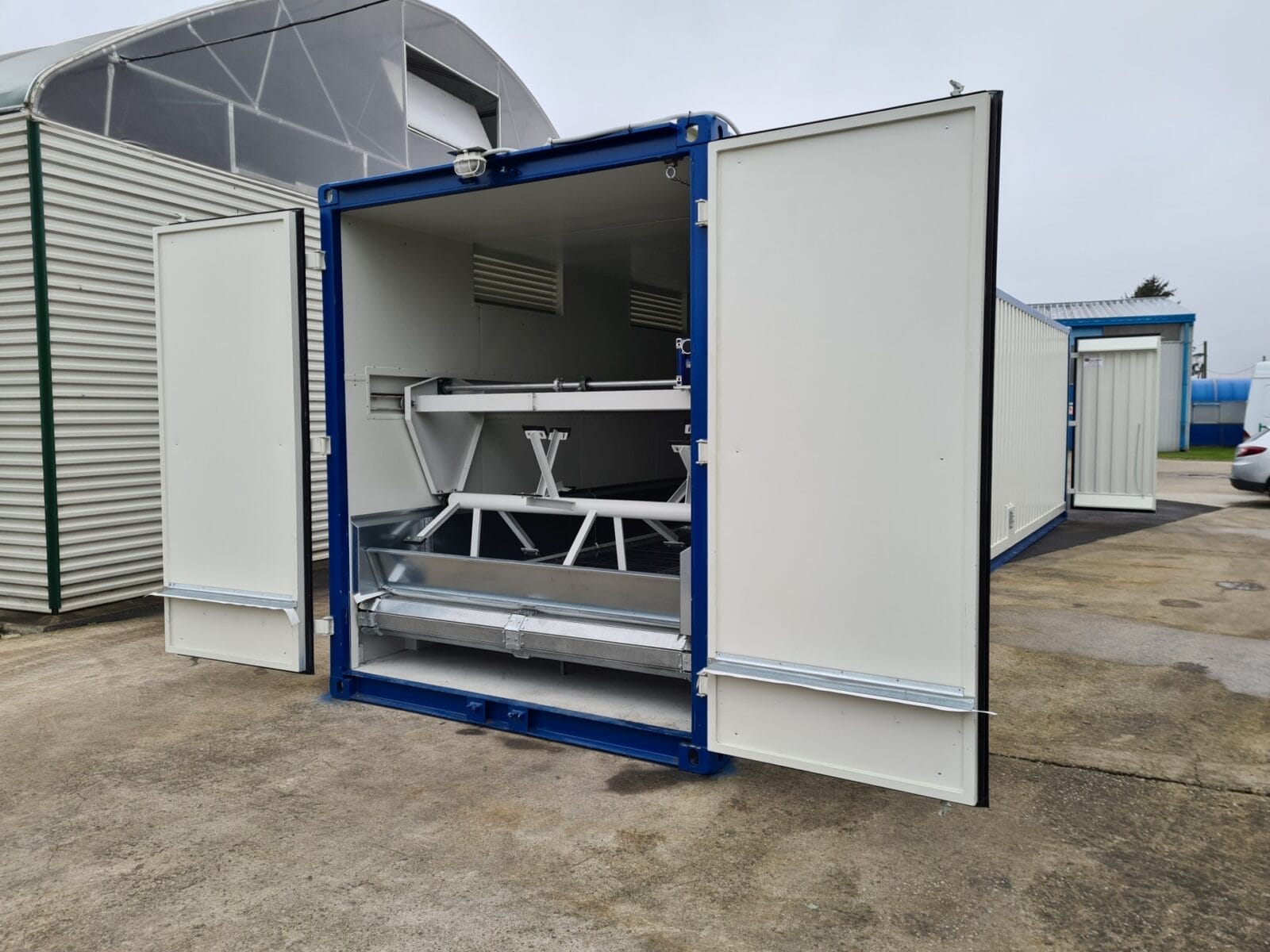 Контейнерная сушилка с перемешивателем-ворошителем